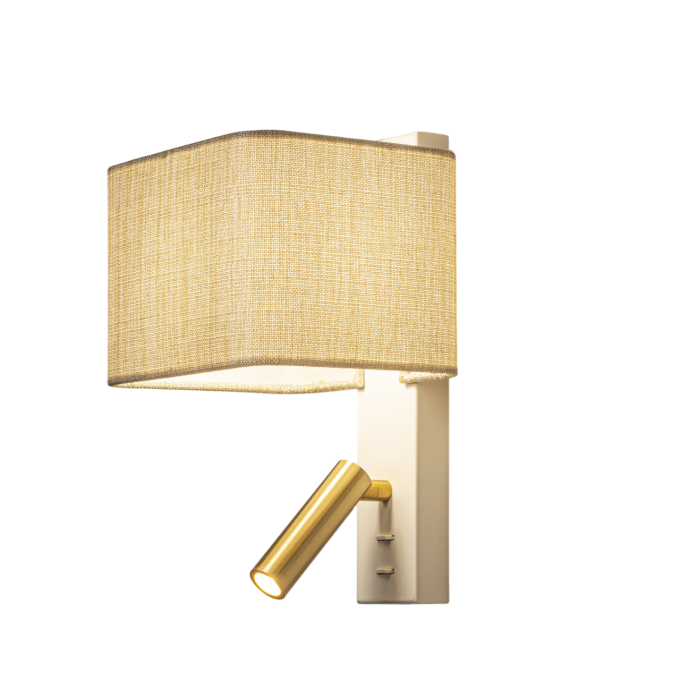 Бра с песочным абажуром CITILUX DEKART LED и выключателем Белое CL704482