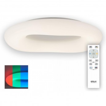 Люстра CITILUX Стратус CL732800RGB потолочная, светодиодная с пультом