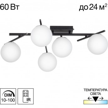 Люстра поворотная CITILUX DORSY CL223152 LED чёрная