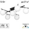 Люстра поворотная CITILUX DORSY LED Чёрная CL223162