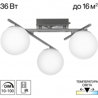 Люстра поворотная Citilux DORSY CL223131 LED матовый хром