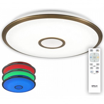 Люстра с пультом CITILUX Старлайт CL70383RGB LED Бронза