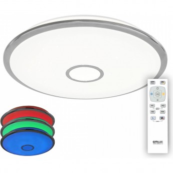 Люстра с пультом CITILUX Старлайт CL703100RGB LED Хром