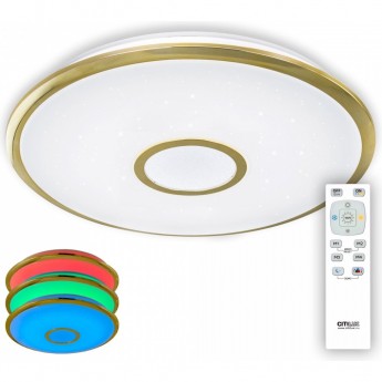 Люстра с пультом CITILUX Старлайт CL70362RGB LED Золото