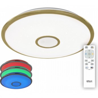 Люстра с пультом CITILUX Старлайт CL70382RGB LED Золото