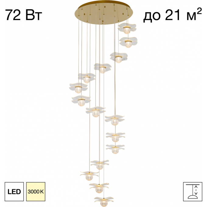 Люстра светодиодная CITILUX SIGNATURE каскадная CL247057