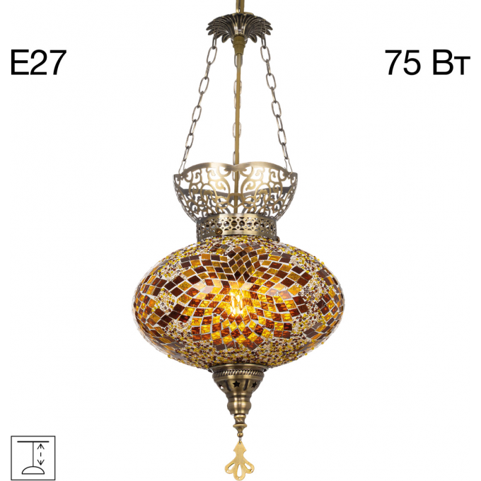 Подвесной светильник CITILUX КАИР Мозаика Янтарь CL419125