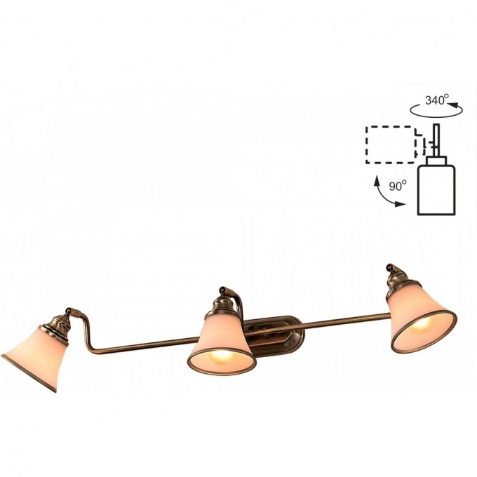 Спот CITILUX Прованс поворотный, бронза CL511533