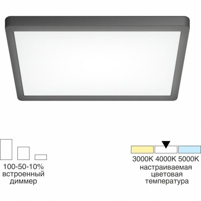 Светильник накладной CITILUX БЕЙСИК LED 24W чёрный CL738K241V