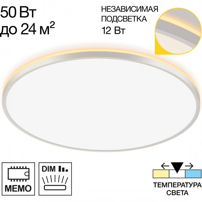 Светильник с подсветкой CITILUX NORMA LED Белый CL223311