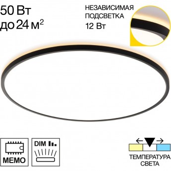 Светильник с подсветкой CITILUX NORMA CL748601 LED чёрный