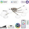 Умная люстра CITILUX ATMAN SMART LED RGB Матовый Хром CL226A181