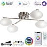 Умная люстра CITILUX ATMAN SMART RGB LED Матовый Хром CL226A141